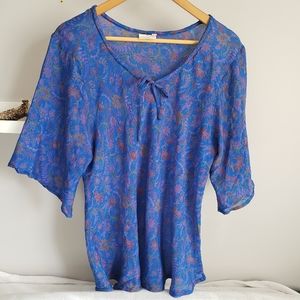 Alchemy Recycled Silk Flutter Sleeve Blouse